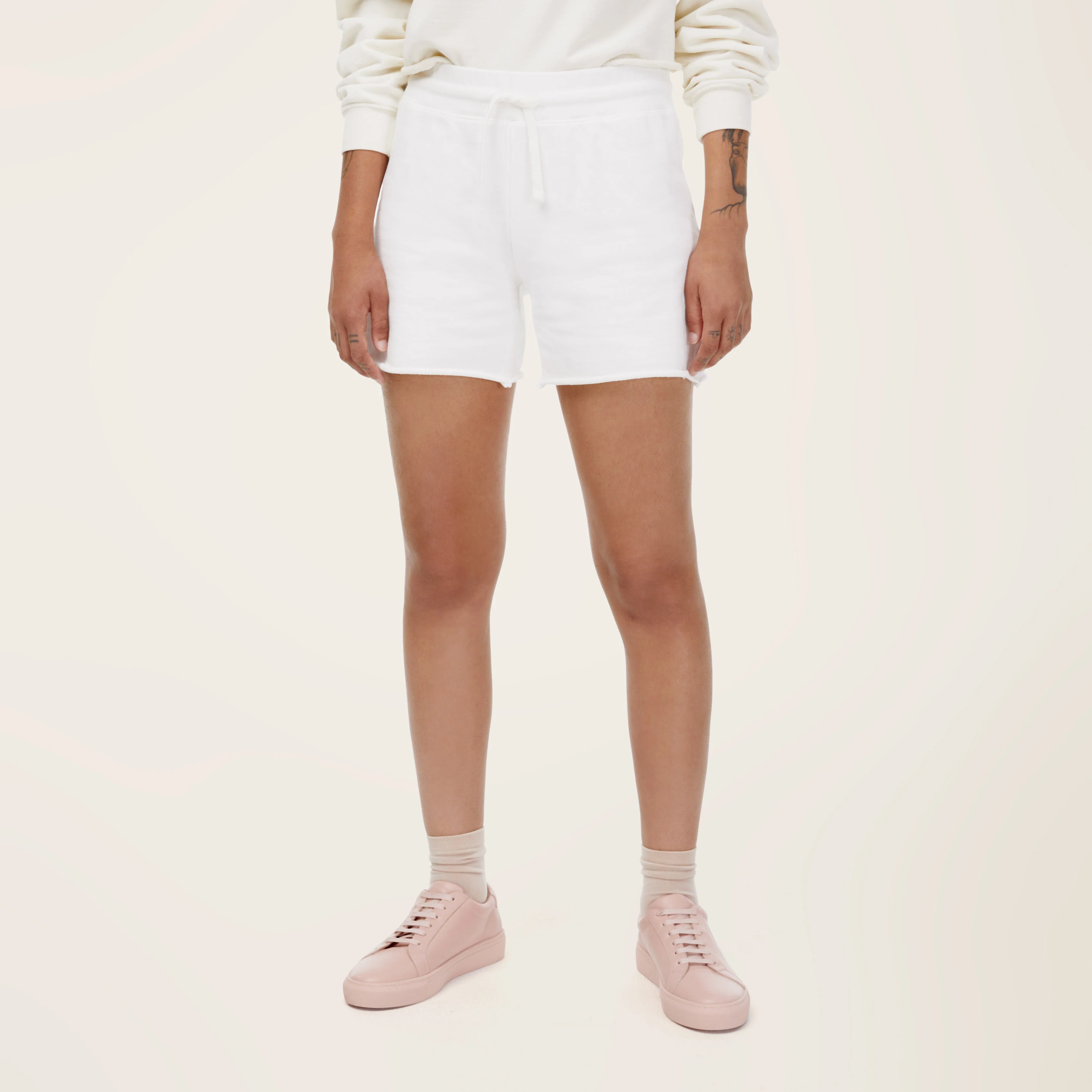 Terry Cotton Blend Sweatshorts
