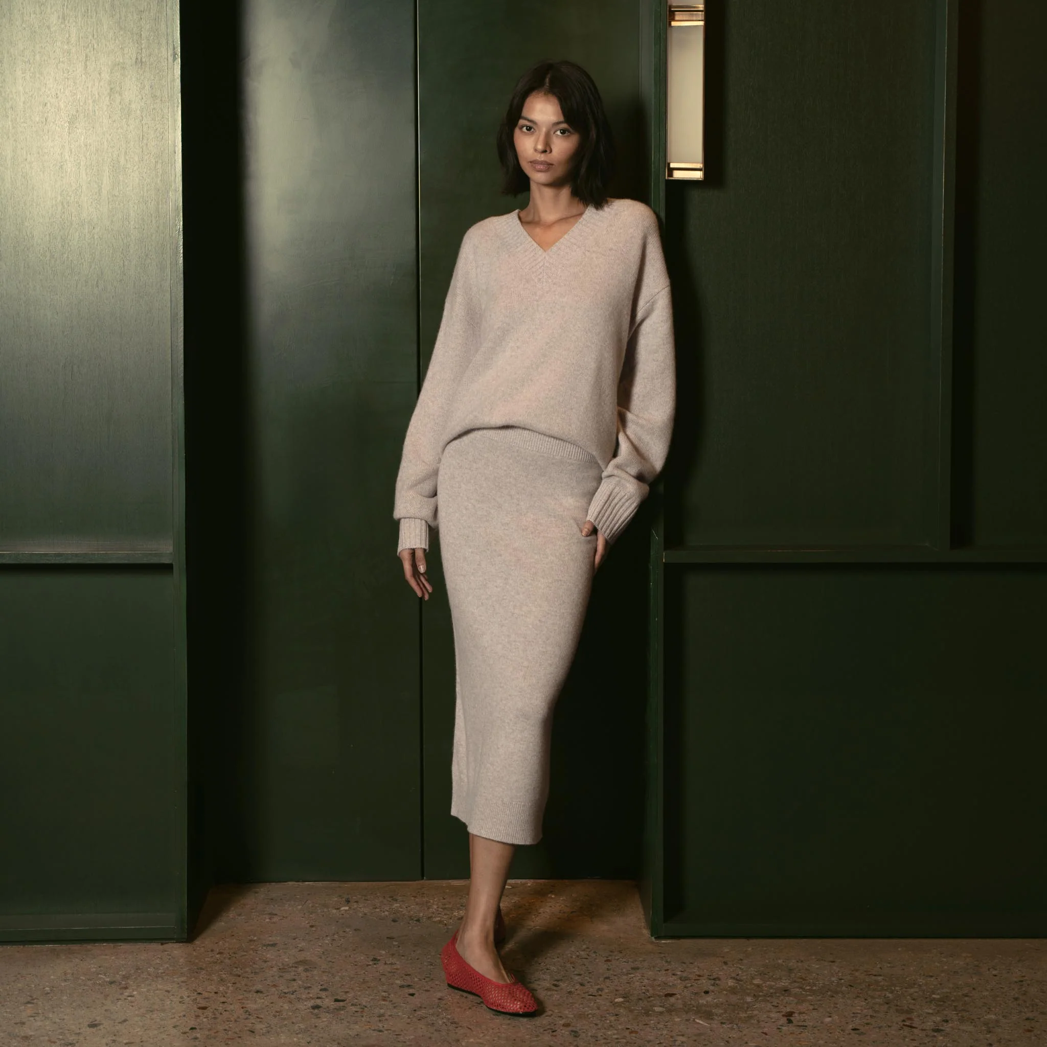 Gemma Cashmere Midi Skirt