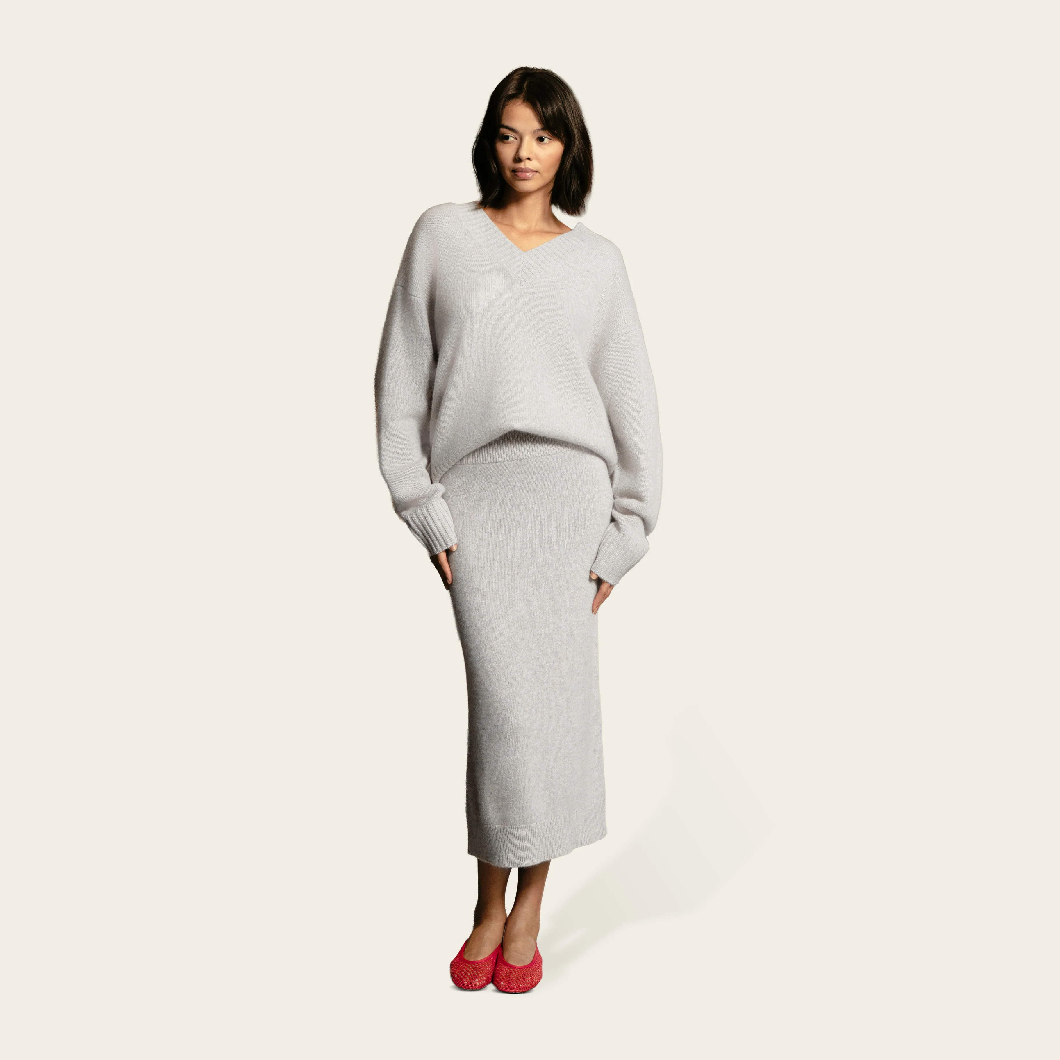 Gemma Cashmere Midi Skirt