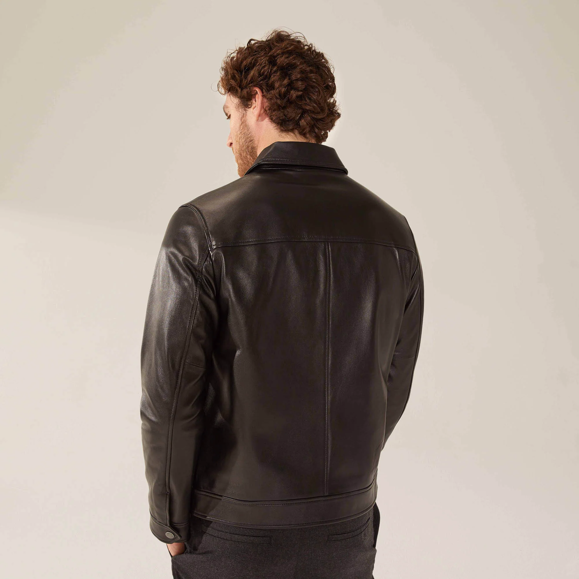 Santino Collared Zip Lambskin Leather Jacket 14 Santino Collared Zip Lambskin Leather Jacket