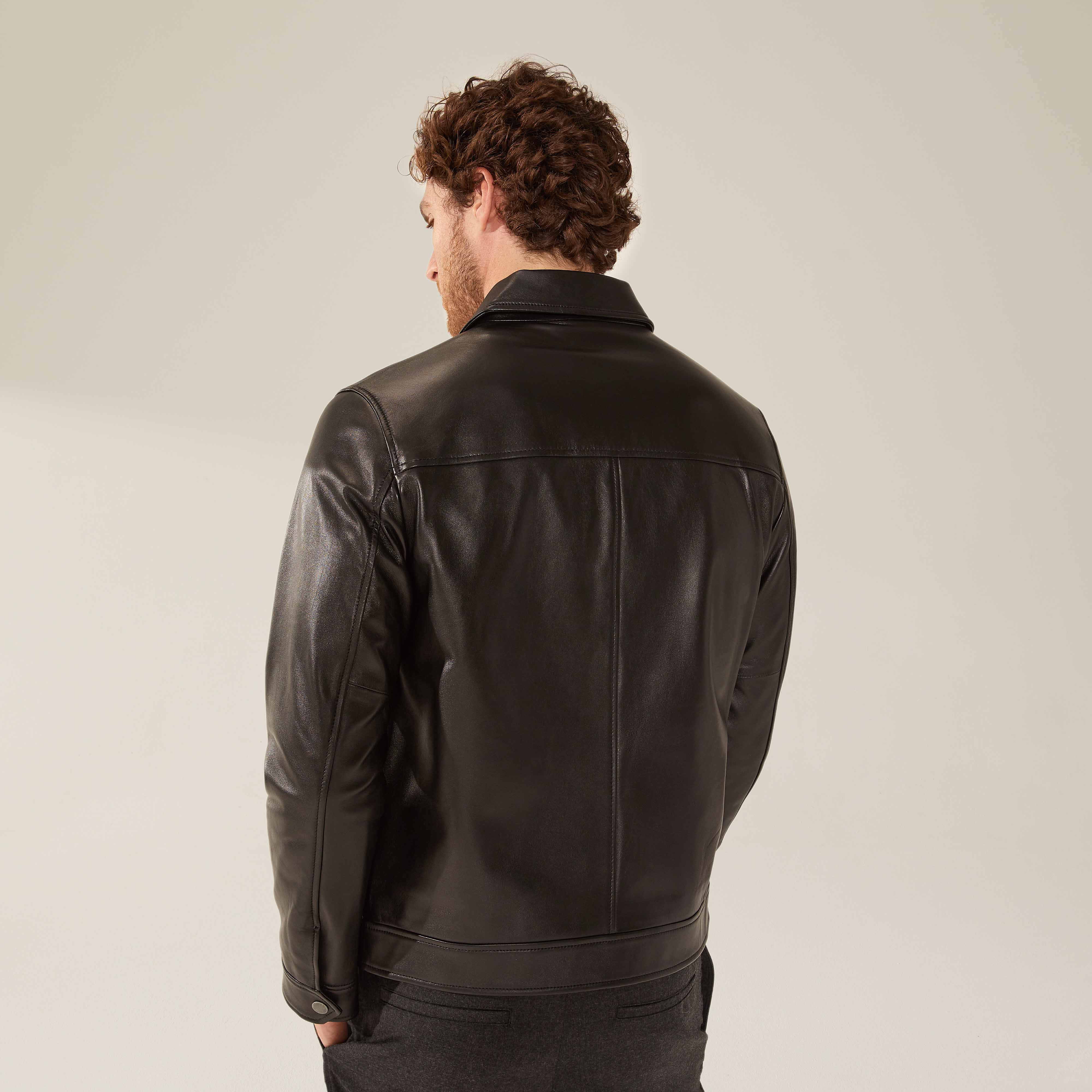 Santino Collared Zip Lambskin Leather Jacket 7 Santino Collared Zip Lambskin Leather Jacket