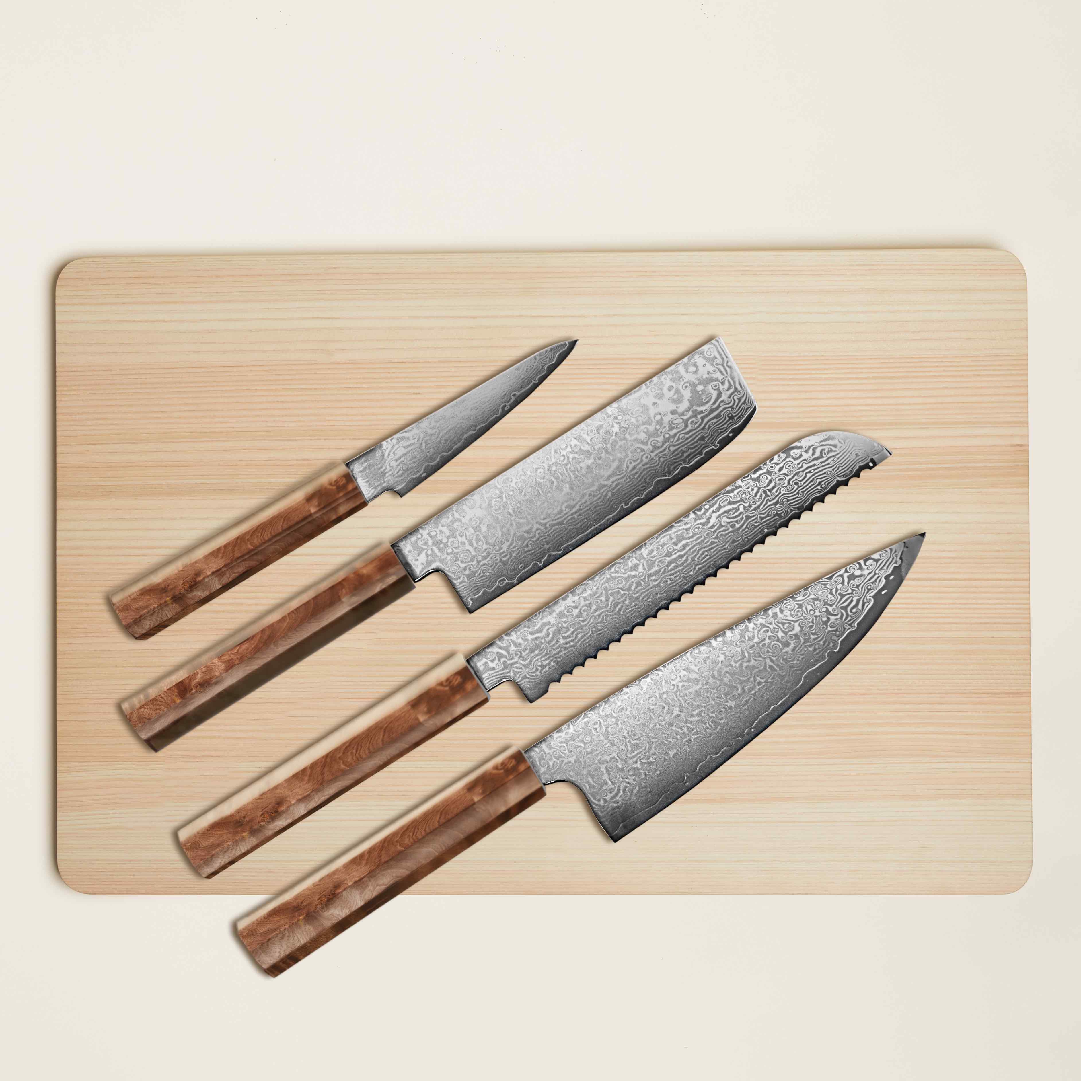 Kumo Knife Set with Cutting Board
