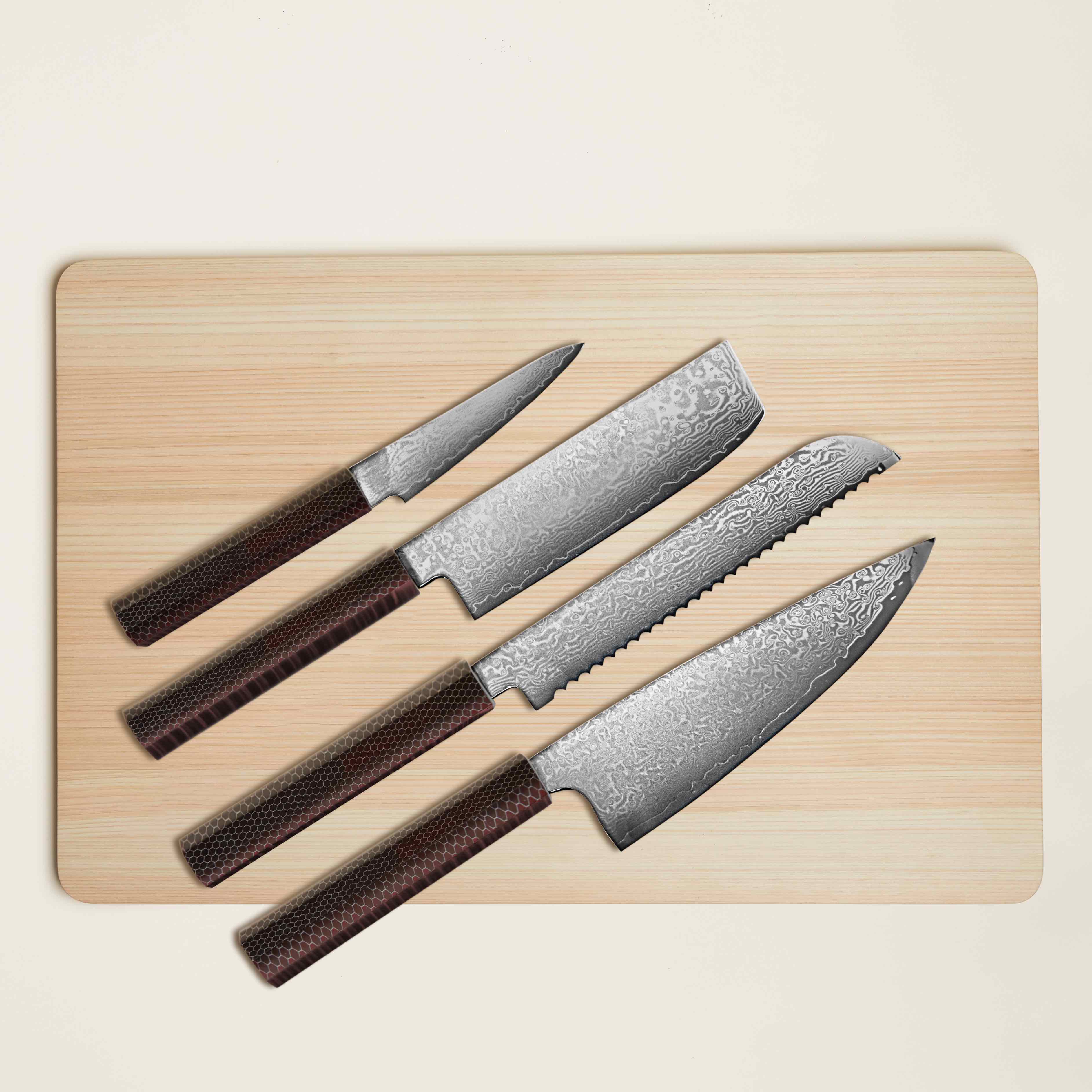 Kumo Knife Set with Cutting Board