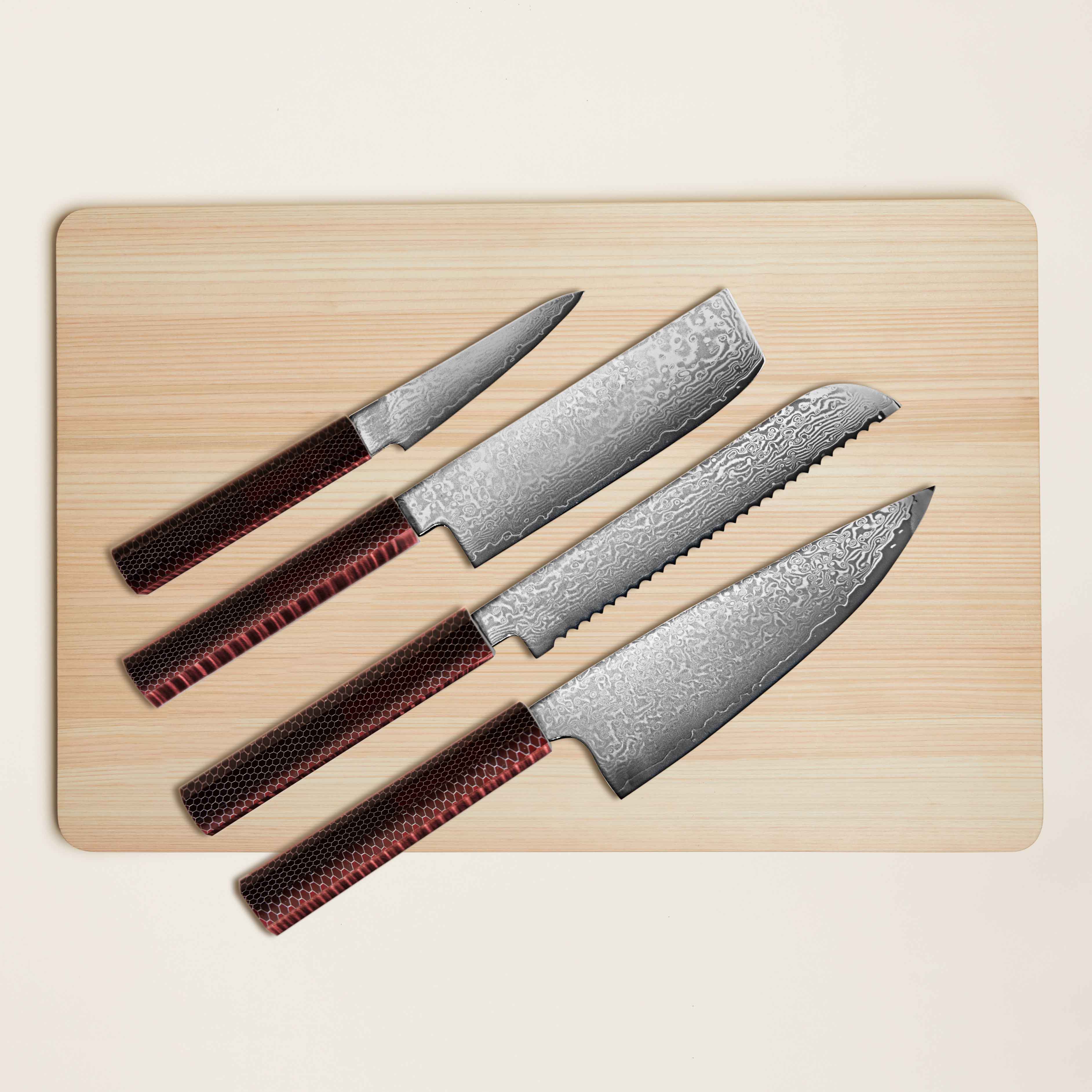 Kumo Knife Set with Cutting Board