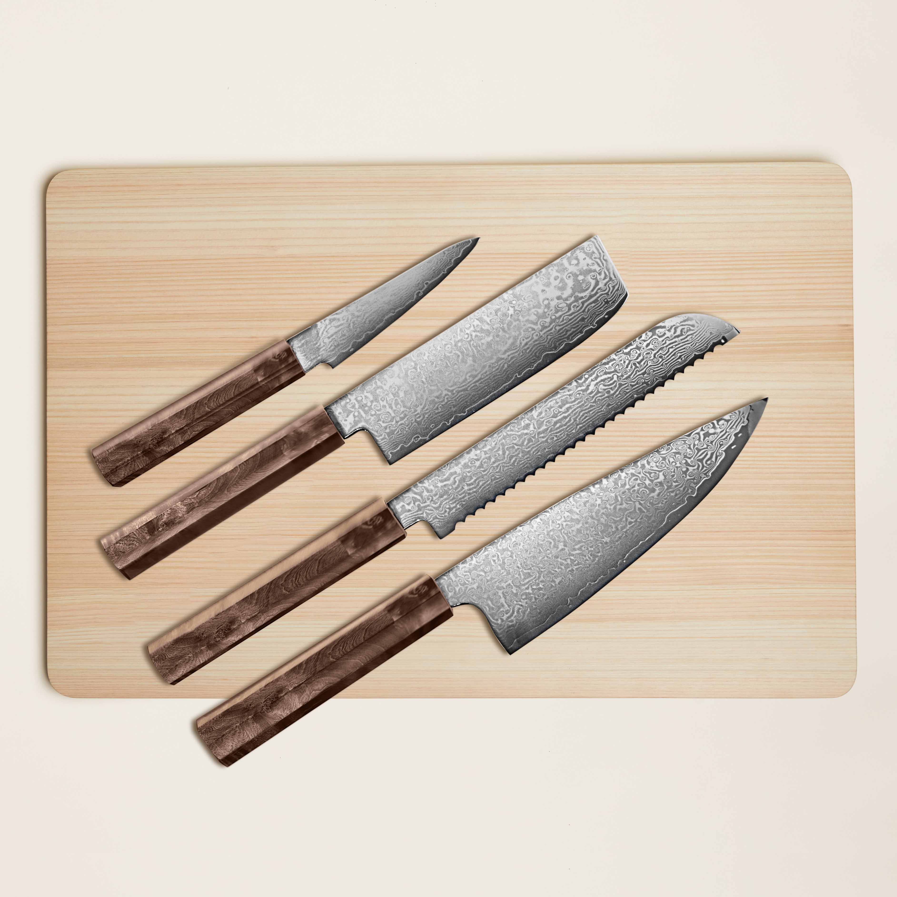 Kumo Knife Set with Cutting Board