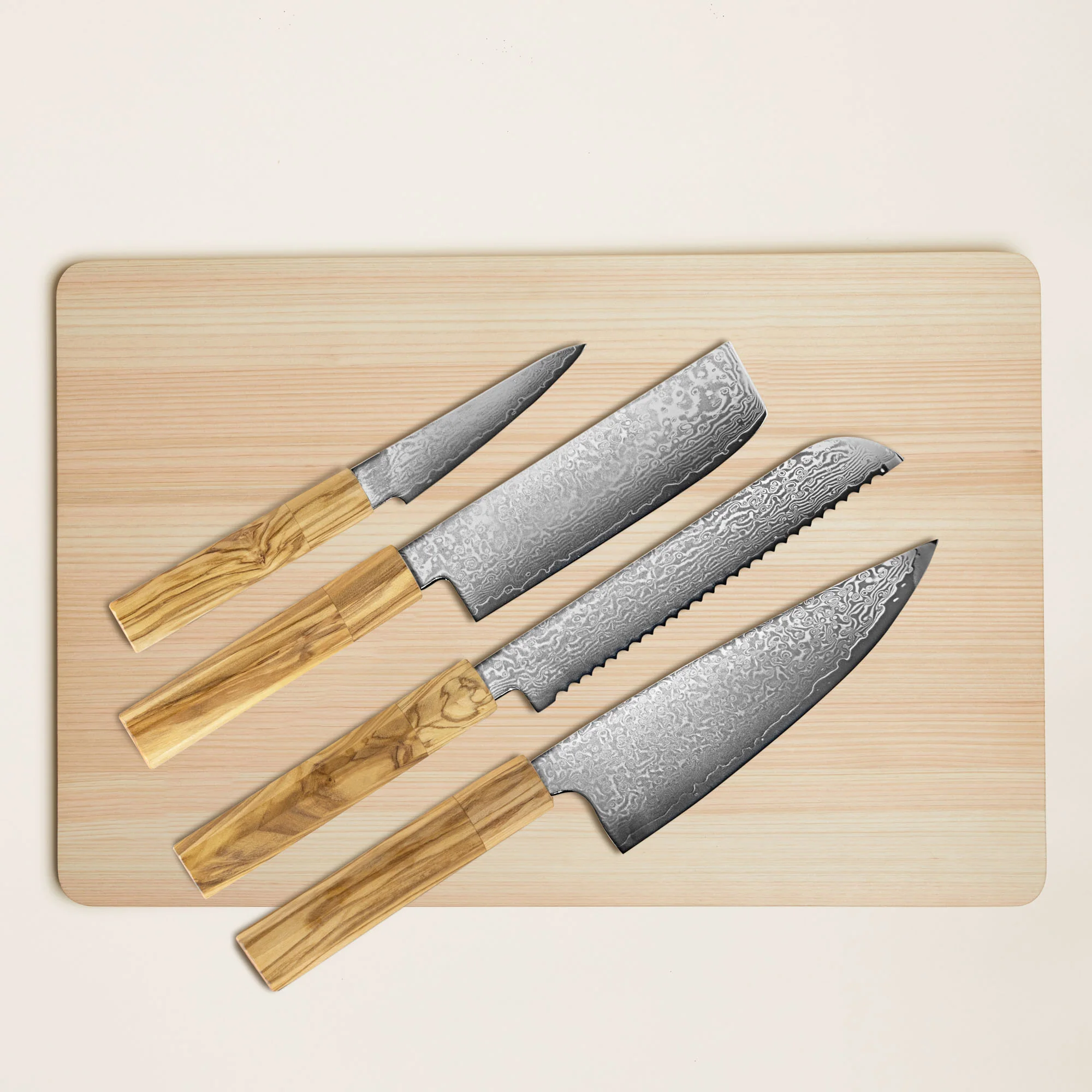 Kumo Knife Set with Cutting Board