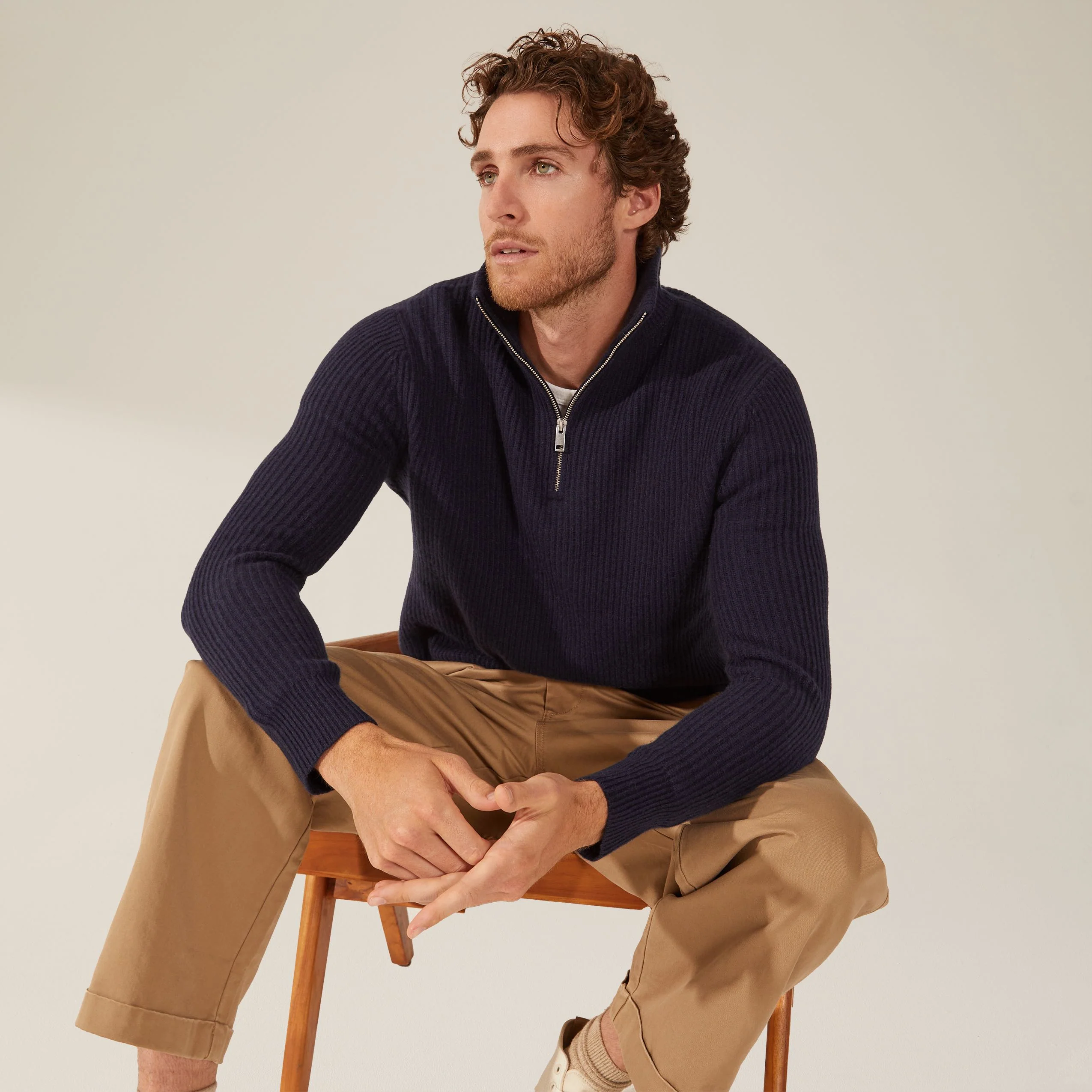 Shane Chunky Cashmere Quarter Zip Pullover 3 Shane Chunky Cashmere Quarter Zip Pullover
