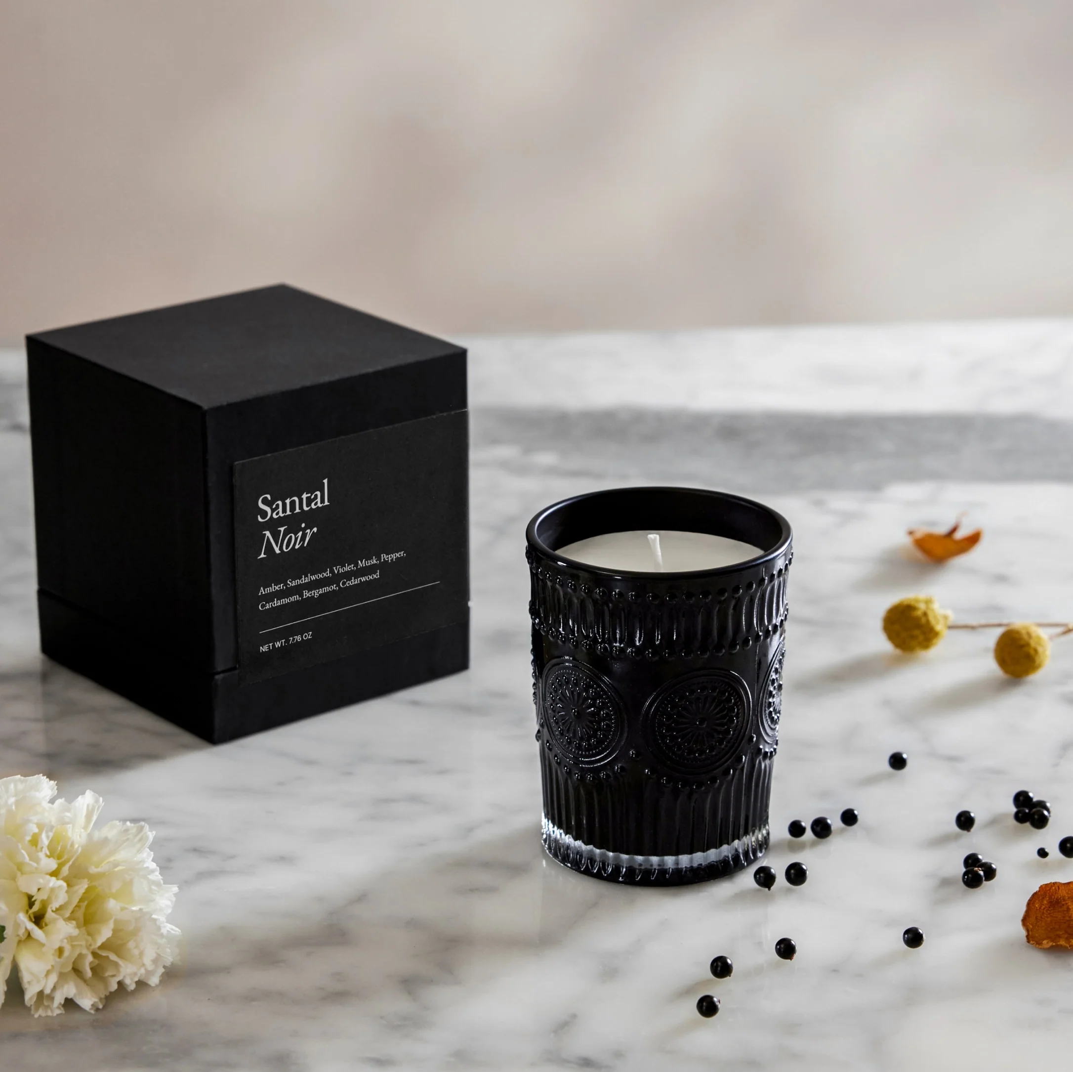 Noir Swiss Scented Glass Candle