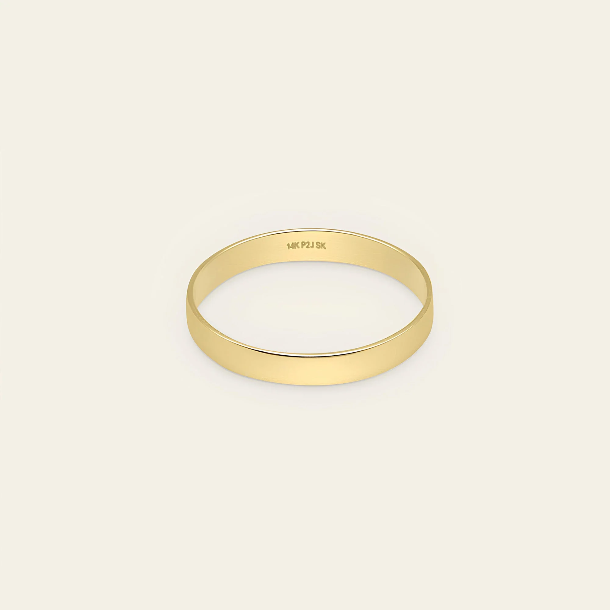 14k Solid Gold Bold Stacker Band