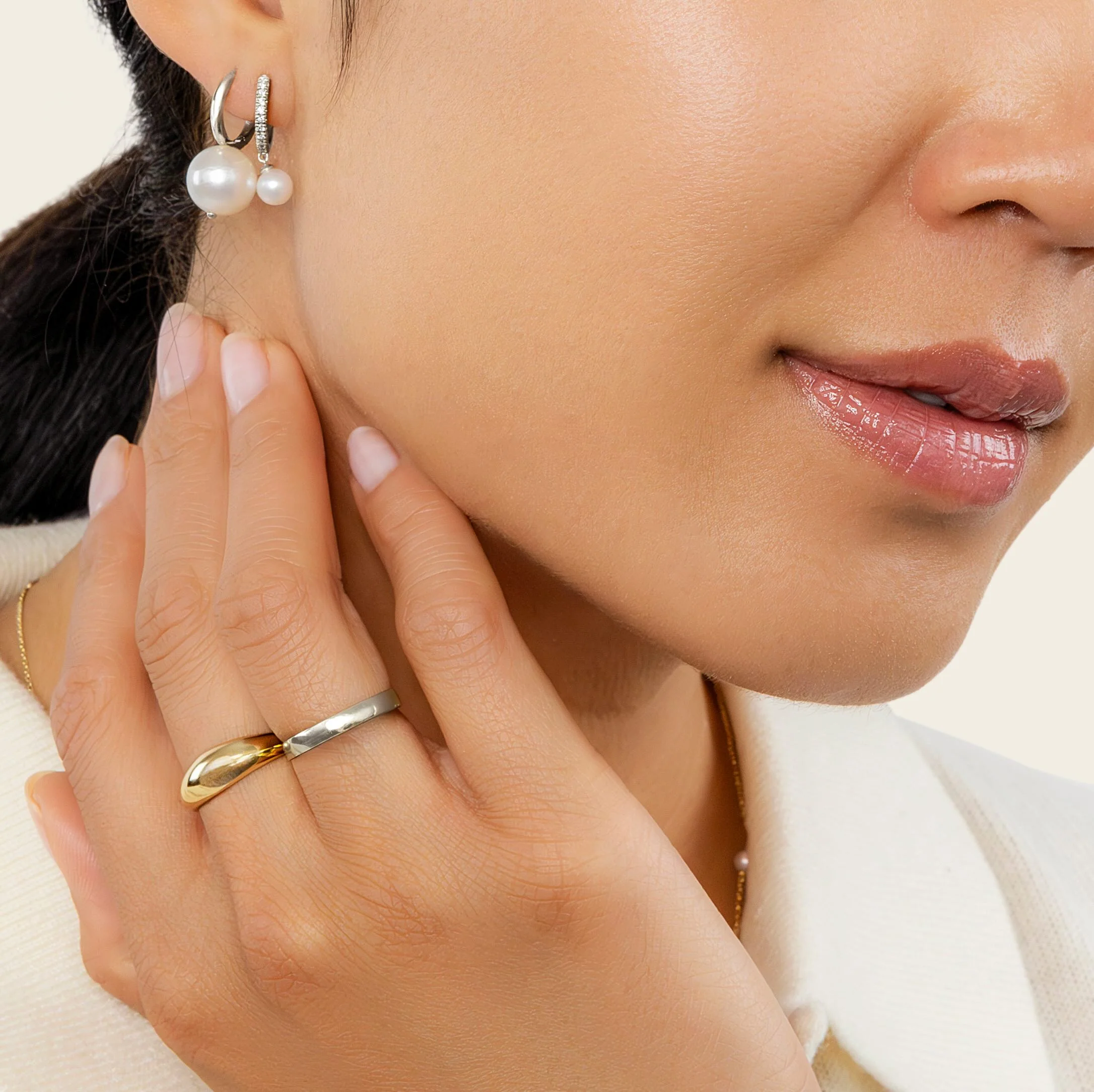 14k Solid Gold Bold Stacker Band