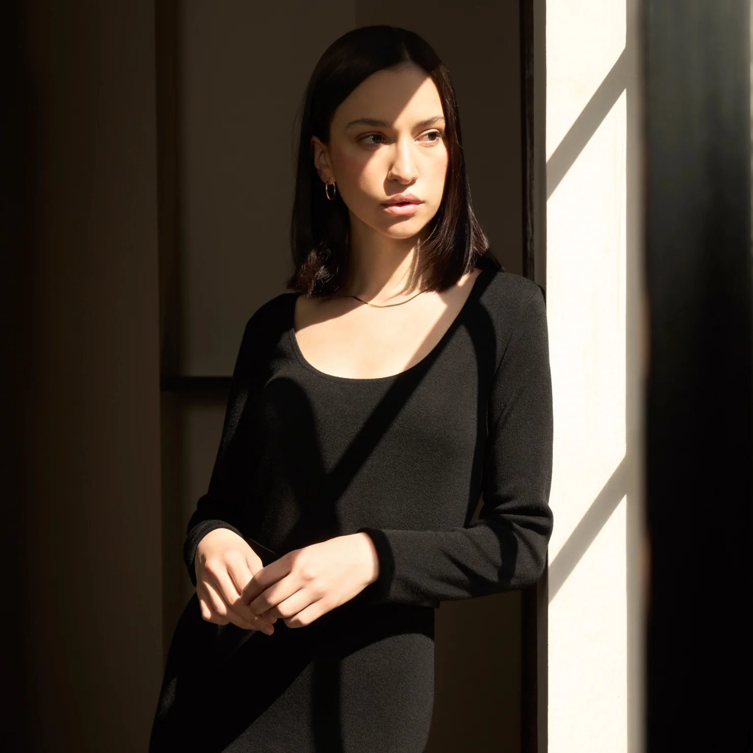 Yvette Featherlight Long Sleeve Dress
